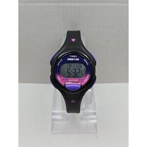 Timex Ironman Womens 36mm 30 Lap Indiglo Digital Purple Black WR 50M New Battery